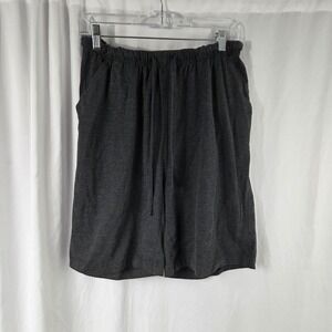 American Sweetheart Womens Size Large Elastic Waist Drawstring Shorts Gray